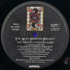 The Alan Parsons Project : The Turn Of A Friendly Card (LP, Album, PRS)
