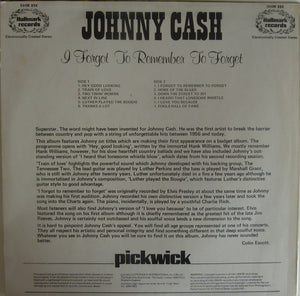 Johnny Cash : I Forgot To Remember To Forget (LP, Comp)