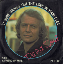 Load image into Gallery viewer, David Soul : It Sure Brings Out The Love In Your Eyes (7&quot;, Mono)
