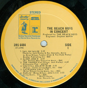 The Beach Boys : In Concert (2xLP, Album, Ter)