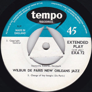 Wilbur De Paris And His New New Orleans Jazz : Wilbur De Paris "New" New Orleans Jazz - Vol 1 (7", EP)