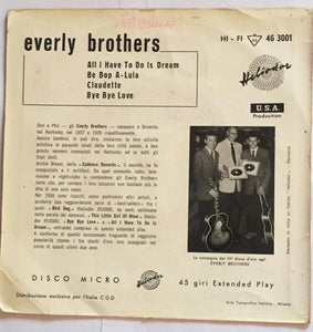 Everly Brothers : All I Have To Do Is Dream (7", EP, Mono)