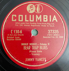 Champion Jack Dupree / Jimmy Yancey : Dupree Shake Dance / Bear Trap Blues (Shellac, 10")