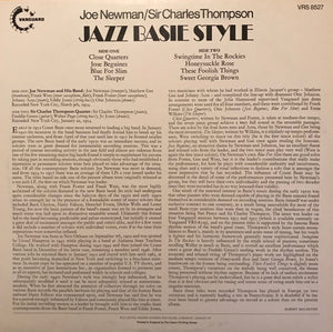 Joe Newman / Sir Charles Thompson : Jazz Basie Style (LP, Mono)