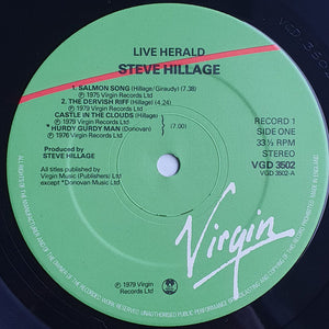 Steve Hillage : Live Herald (2xLP, Album, Gat)