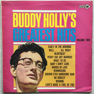 Buddy Holly : Buddy Holly's Greatest Hits Volume Two (LP, Comp, RE)