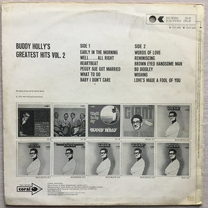 Buddy Holly : Buddy Holly's Greatest Hits Volume Two (LP, Comp, RE)