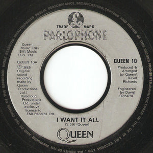 Queen : I Want It All (7", Single, Lar)