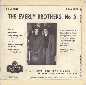 The Everly Brothers* : The Everly Brothers No.5 (7", EP, RP)