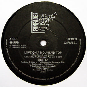 Sinitta : Love On A Mountain Top (An Everlasting Knight Mix) (12", Single)