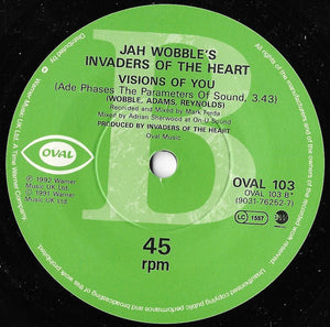 Jah Wobble's Invaders Of The Heart : Visions Of You (7", Single, Gre)