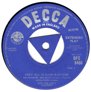 Ken Colyer's Jazzmen : They All Played Ragtime (7", EP)