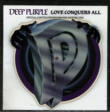 Load image into Gallery viewer, Deep Purple : Love Conquers All (7&quot;, Shape, Single, Ltd, Pic)
