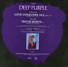 Load image into Gallery viewer, Deep Purple : Love Conquers All (7&quot;, Shape, Single, Ltd, Pic)
