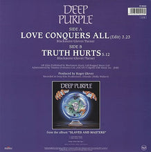 Load image into Gallery viewer, Deep Purple : Love Conquers All (7&quot;, Shape, Single, Ltd, Pic)
