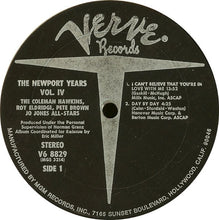 Load image into Gallery viewer, Coleman Hawkins All Star Band : The Newport Years Volume IV (LP, Album, RE)
