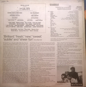 Various : Hair - The American Tribal Love-Rock Musical - The Original Broadway Cast Recording (LP, Album, Mono)