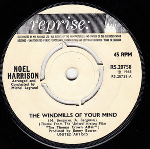 Noel Harrison : The Windmills Of Your Mind (7", Single, Pus)