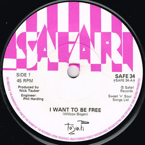 Toyah (3) : I Want To Be Free (7", Single, Sol)