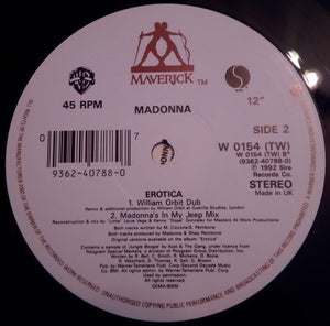 Madonna : Bad Girl (12", Single, Pos)