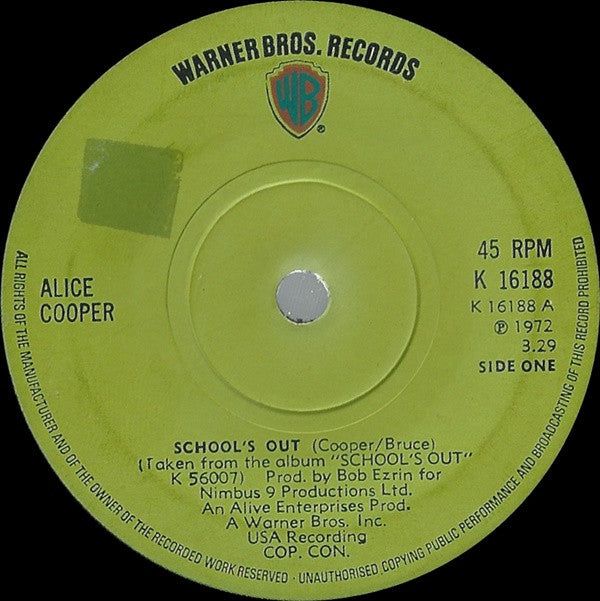 Alice Cooper : School's Out / Gutter Cat (7