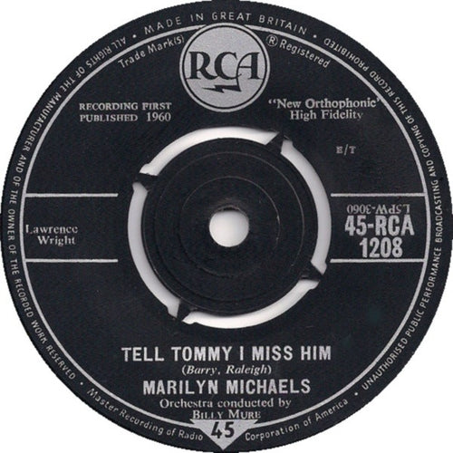 Marilyn Michaels : Tell Tommy I Miss Him  (7