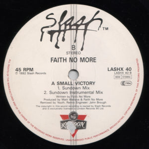 Faith No More : A Small Victory (Remixed By Youth) (12", Single, DFI)