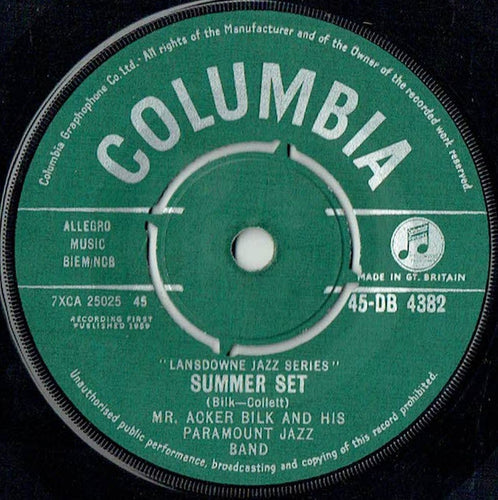 Acker Bilk And His Paramount Jazz Band : Summer Set (7