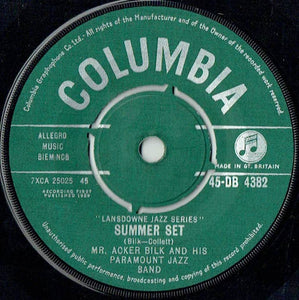Acker Bilk And His Paramount Jazz Band : Summer Set (7", Single)