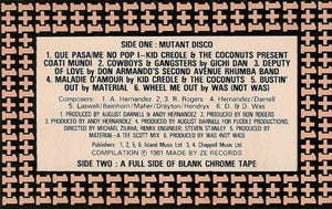 Various : Mutant Disco (Cass, S/Sided, Comp, 1+1)