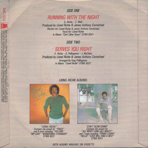 Lionel Richie : Running With The Night (Special Remix) (7", Single, Sol)