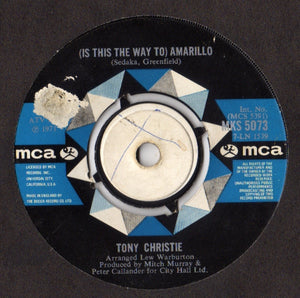 Tony Christie : (Is This The Way) To Amarillo (7", Single)