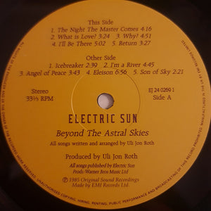 Electric Sun : Beyond The Astral Skies (LP, Album)