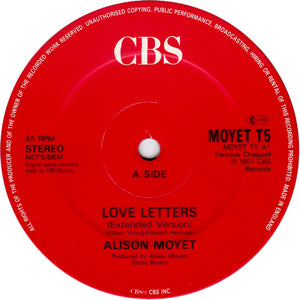 Alison Moyet : Love Letters (Extended Version) (12", Single)