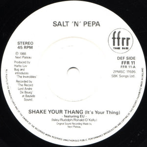 Salt 'N' Pepa : Shake Your Thang (It's Your Thing) / Spinderella's Not A Fella (But A Girl DJ) (7", Single, Whi)