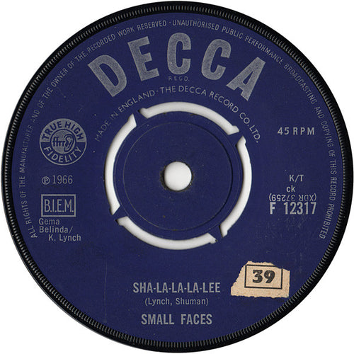 Small Faces : Sha-La-La-La-Lee (7