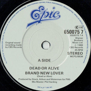 Dead Or Alive : Brand New Lover (7", Single)