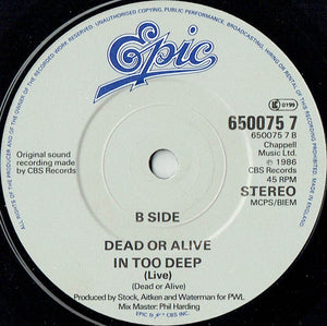 Dead Or Alive : Brand New Lover (7", Single)